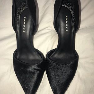 Trouve Devina CalfHair Suede Pumps 8